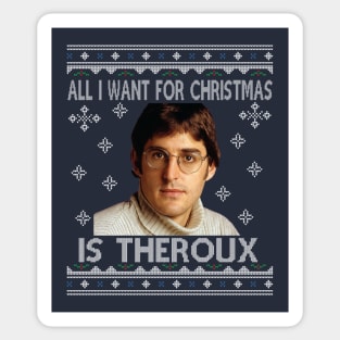 All I Want For Christmas Is Louis Theroux Knit Pattern Sticker